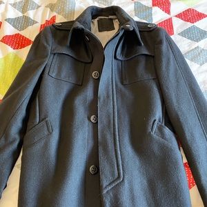 Black men’s peacoat